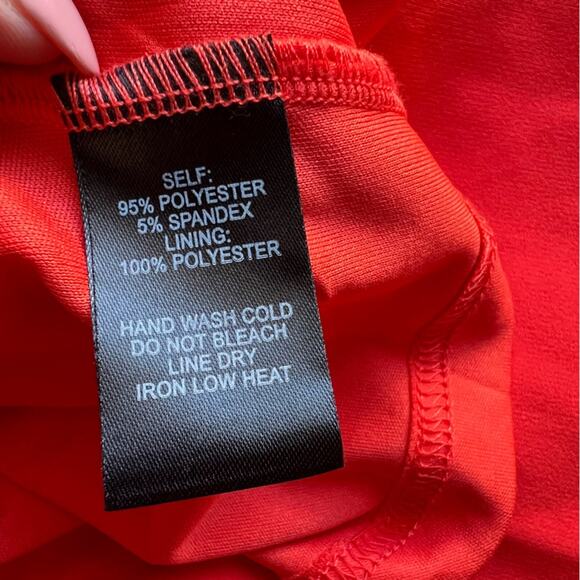 Lulus Irresistible Ways Red Orange Ruffled Midi Dress size medium - Picture 6 of 8